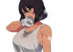 Safebooru - 1girl black hair blush breasts girls und panzer 